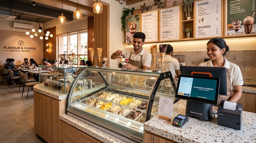 Vidhis Ice Cream Studio POS and ERP Case Study
